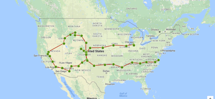2016 Destination Map